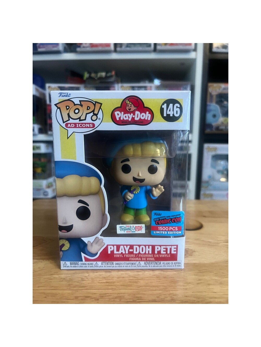 ONLY 1500 PIECES OFFICIAL NYCC VAULTED LE Play-Doh Pete Funko Pop #146 Blue Ad